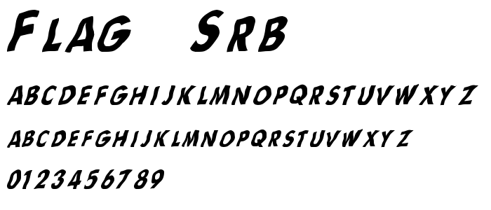Flag (sRB) font